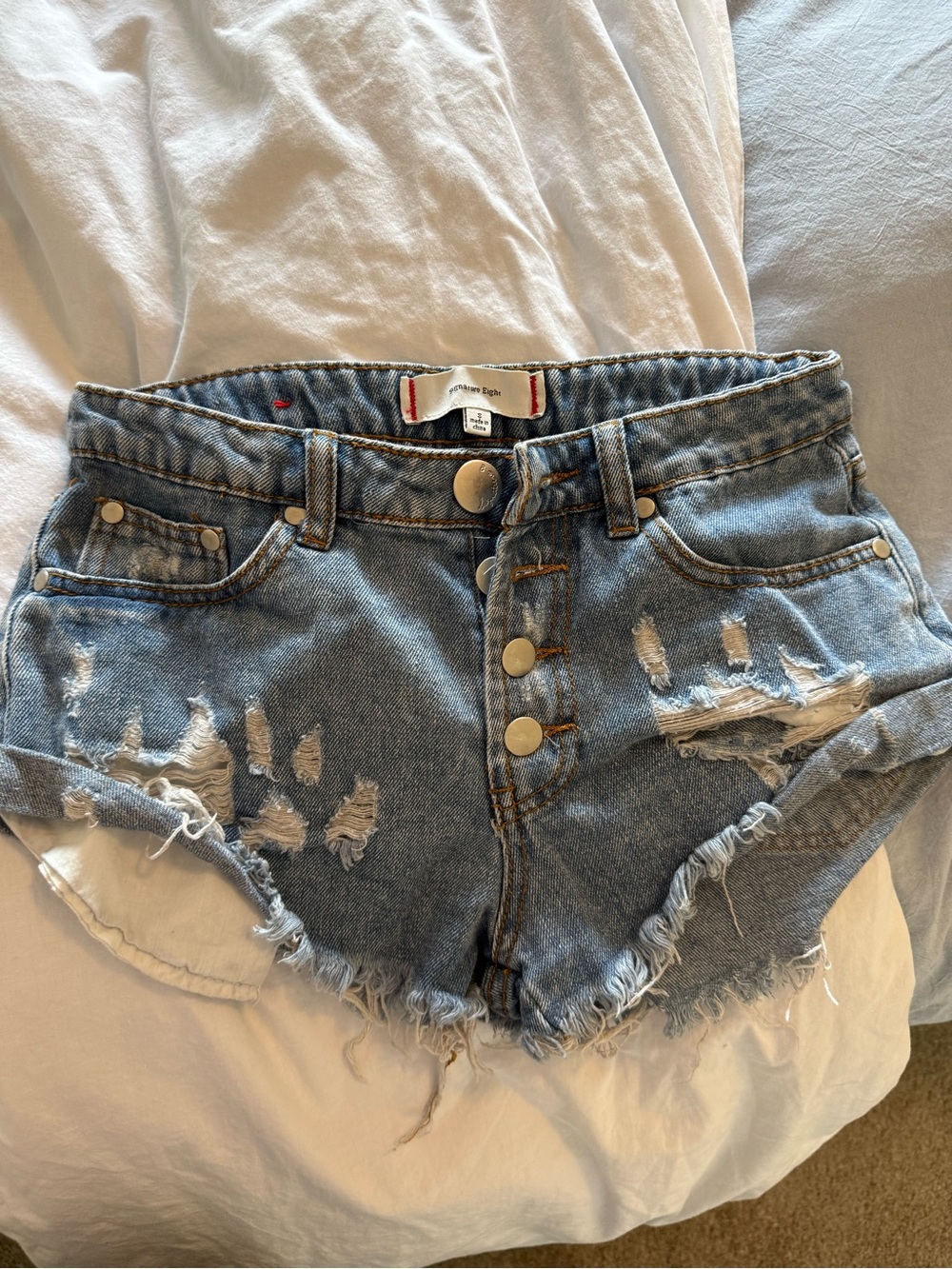 Shorts Denim Button-Fly Jean Shorts